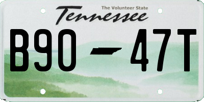 TN license plate B9047T