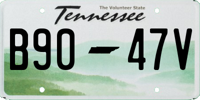 TN license plate B9047V