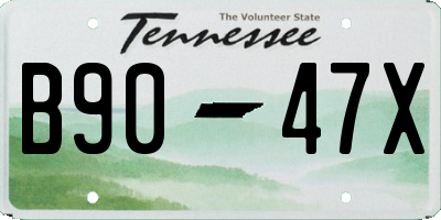 TN license plate B9047X