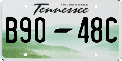TN license plate B9048C
