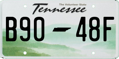 TN license plate B9048F