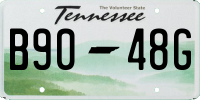 TN license plate B9048G
