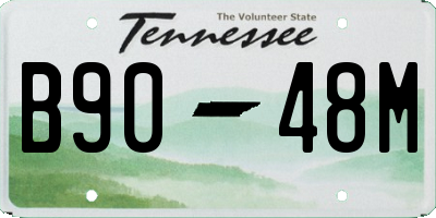 TN license plate B9048M