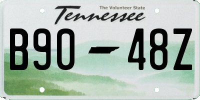TN license plate B9048Z