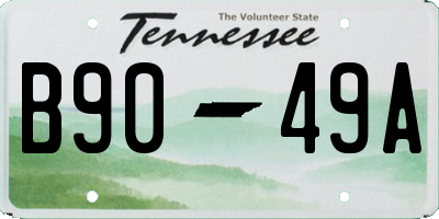 TN license plate B9049A