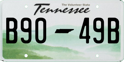 TN license plate B9049B