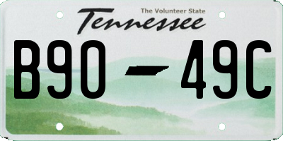 TN license plate B9049C