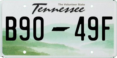 TN license plate B9049F