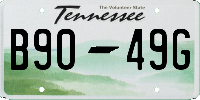 TN license plate B9049G