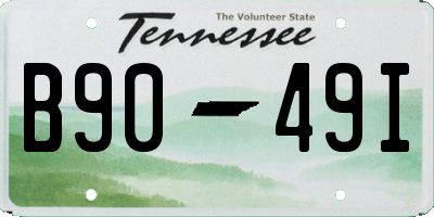 TN license plate B9049I