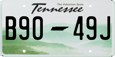 TN license plate B9049J