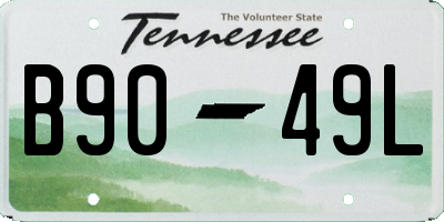 TN license plate B9049L