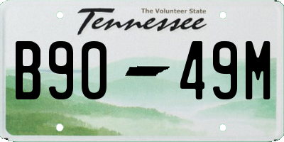TN license plate B9049M