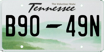 TN license plate B9049N