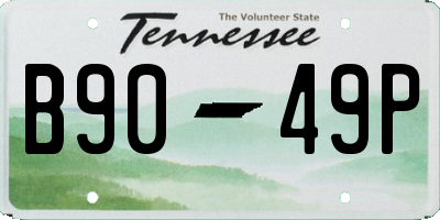 TN license plate B9049P