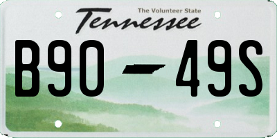TN license plate B9049S
