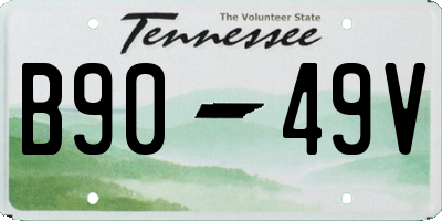 TN license plate B9049V