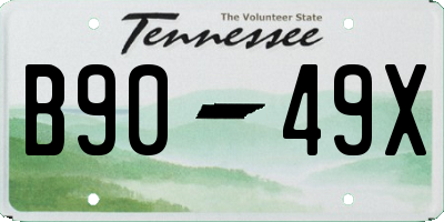 TN license plate B9049X