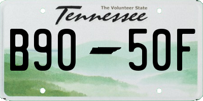 TN license plate B9050F