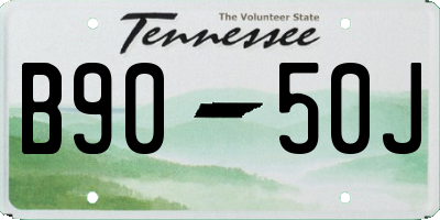 TN license plate B9050J
