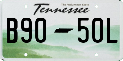 TN license plate B9050L