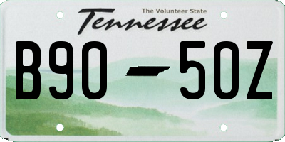 TN license plate B9050Z