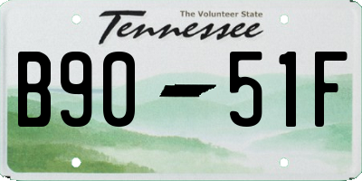 TN license plate B9051F