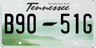 TN license plate B9051G