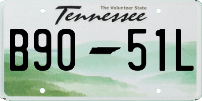 TN license plate B9051L