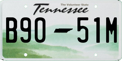 TN license plate B9051M
