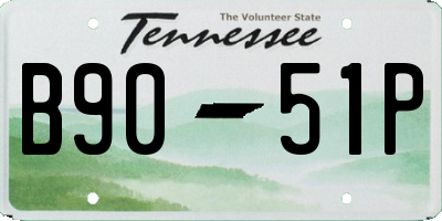 TN license plate B9051P
