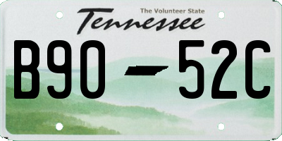 TN license plate B9052C