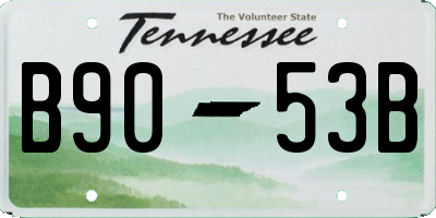 TN license plate B9053B