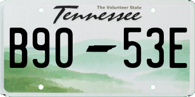 TN license plate B9053E