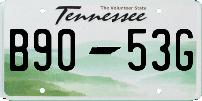TN license plate B9053G
