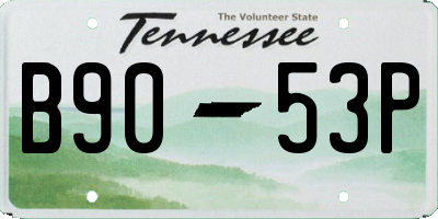 TN license plate B9053P