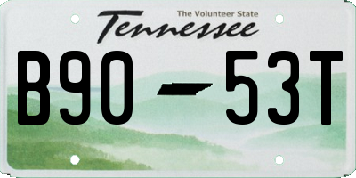 TN license plate B9053T
