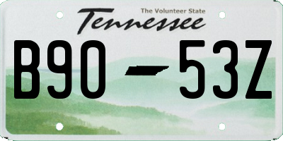 TN license plate B9053Z