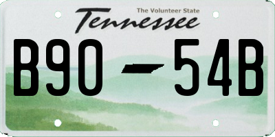 TN license plate B9054B