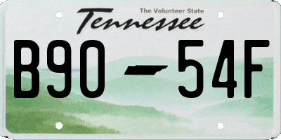 TN license plate B9054F
