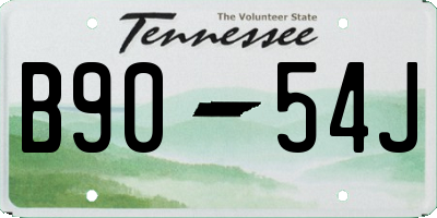 TN license plate B9054J