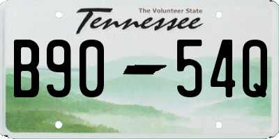 TN license plate B9054Q