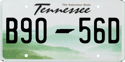 TN license plate B9056D
