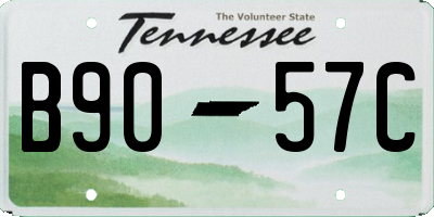 TN license plate B9057C