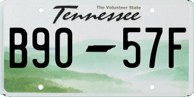 TN license plate B9057F