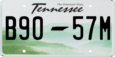 TN license plate B9057M