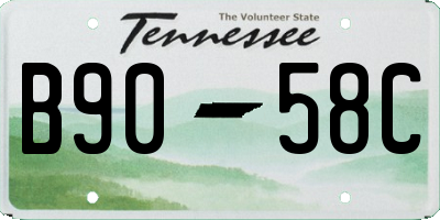TN license plate B9058C