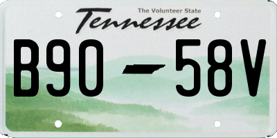 TN license plate B9058V