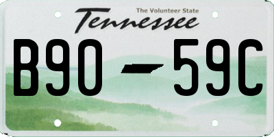 TN license plate B9059C
