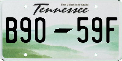 TN license plate B9059F